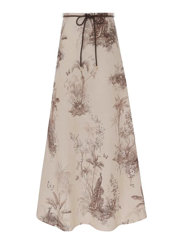 Zimmermann Jupe Longue - Beige Clair