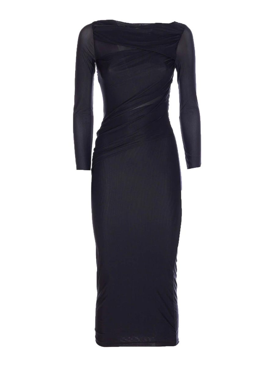 Pinko Robe Au Genou - Noir