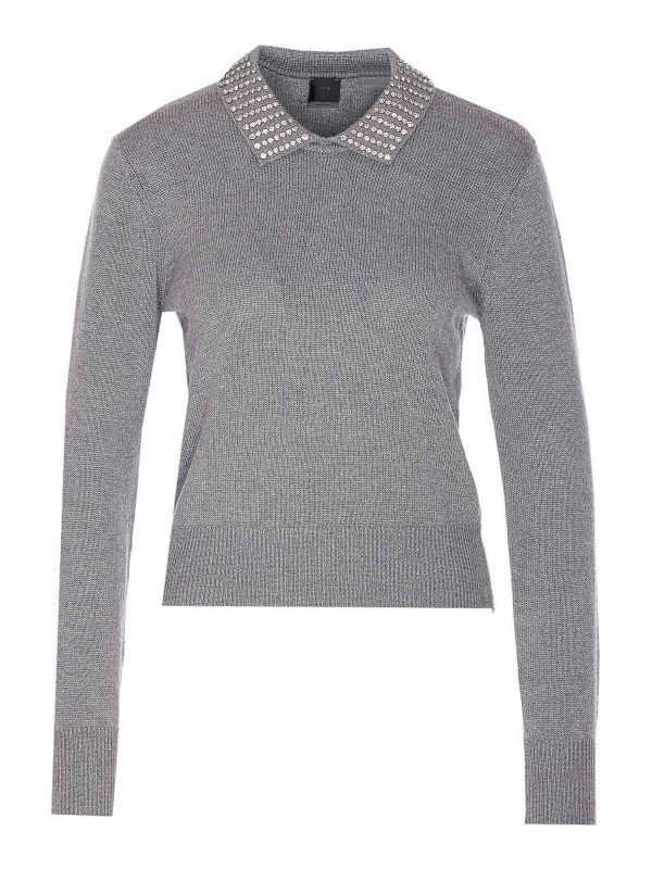 Pinko Pull Col Rond - Gris