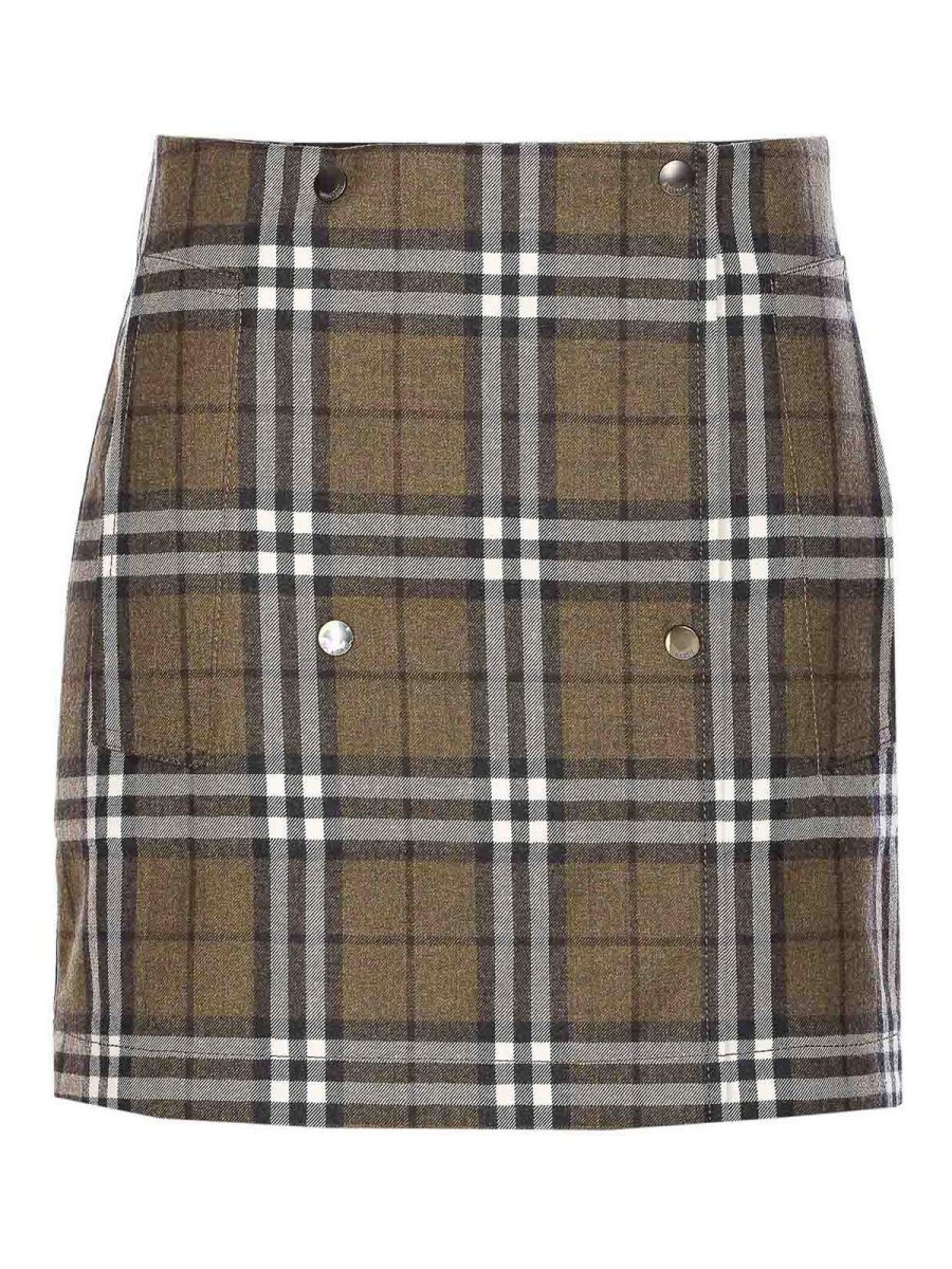 Burberry Jupe Midi - Vert