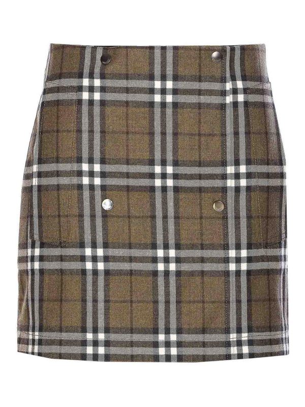 Burberry Jupe Midi - Vert