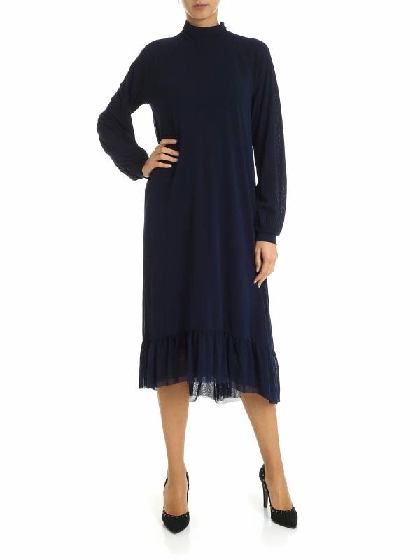 Fuzzi Robe Au Genou - Bleu