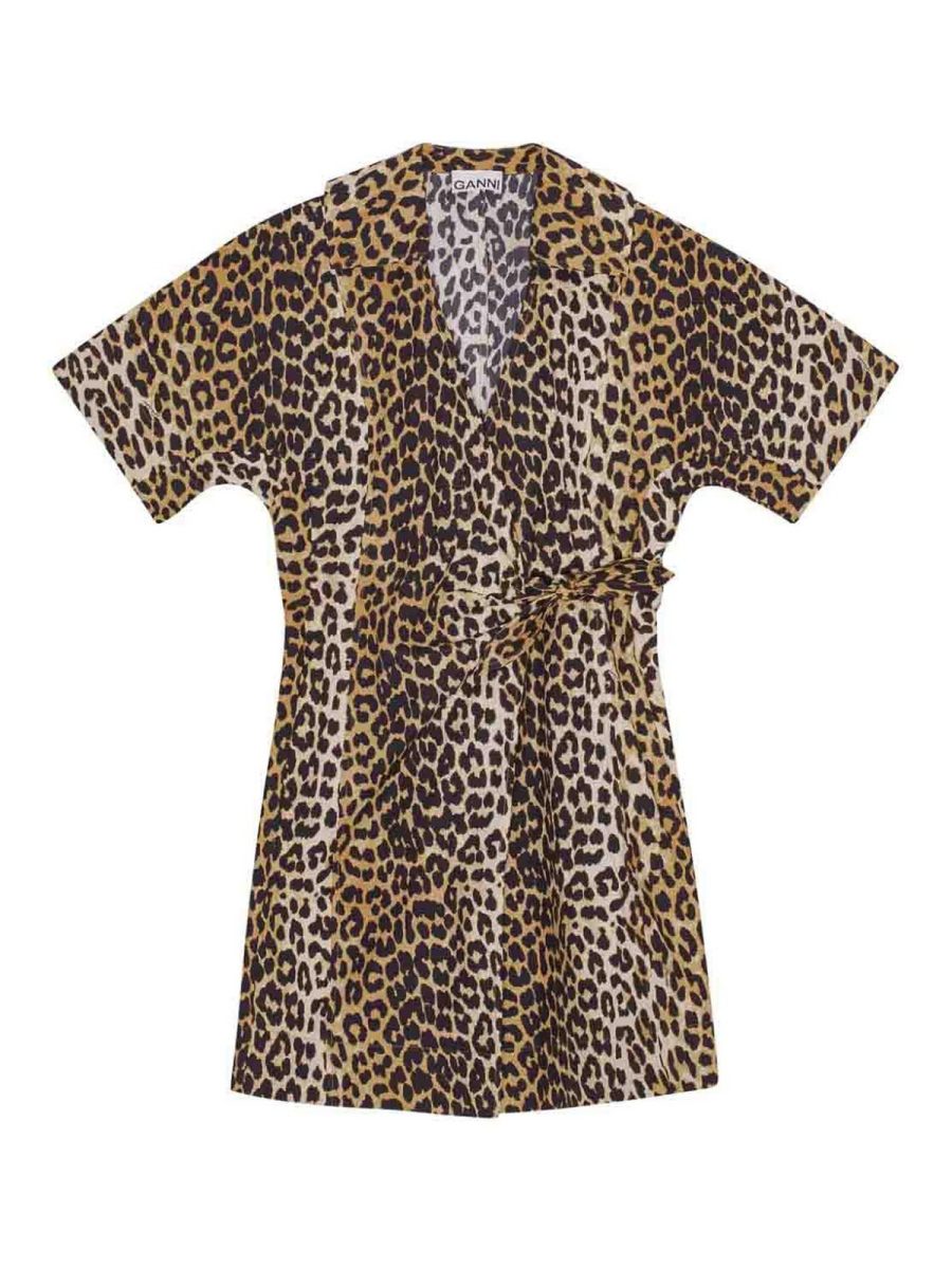 Ganni Robe Courte - Marron