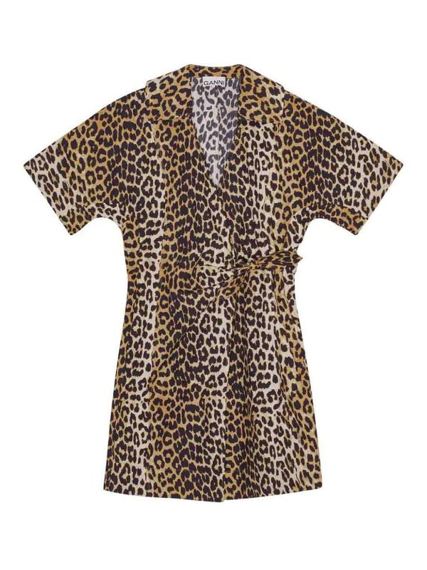 Ganni Robe Courte - Marron