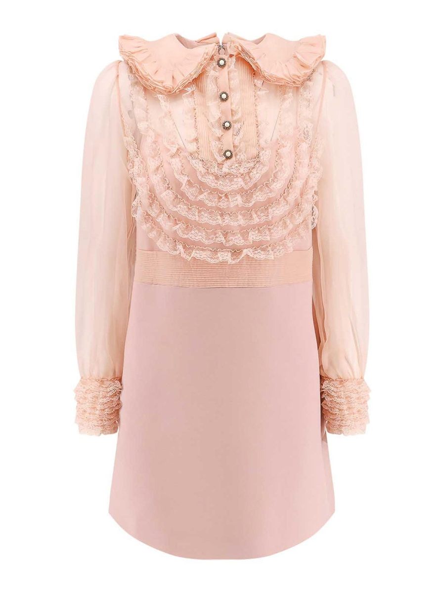 Valentino Robe Au Genou - Couleur Chair
