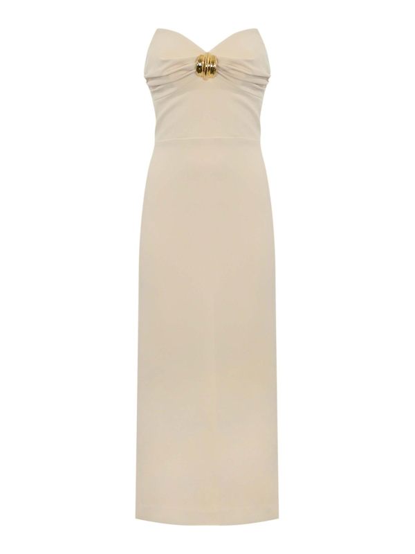 Elisabetta Franchi Robe Au Genou - Crème