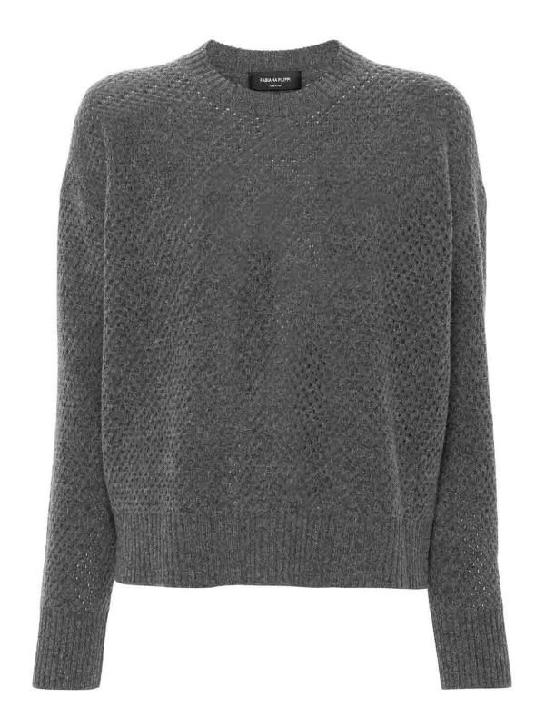 Fabiana Filippi Pull Col Rond - Gris