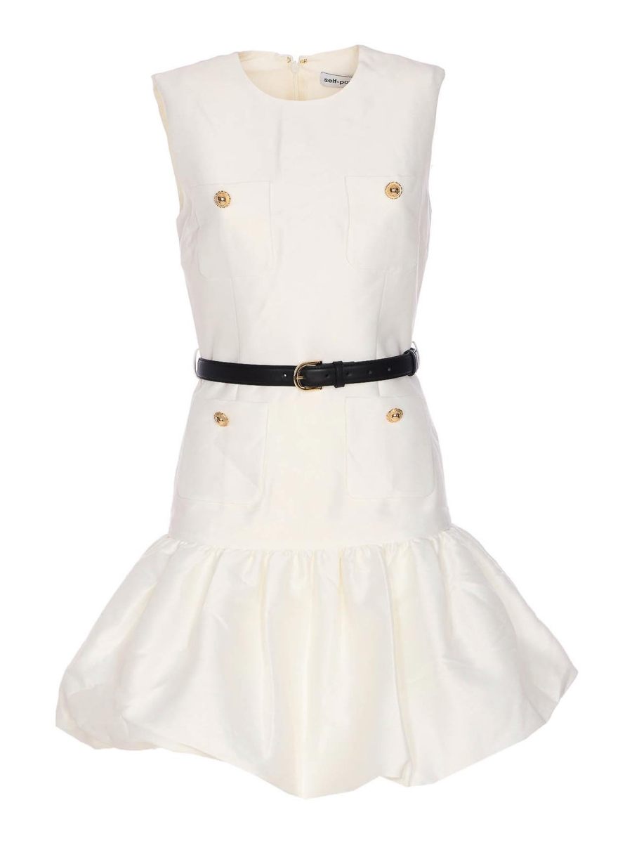 Self Portrait Robe Courte - Blanc