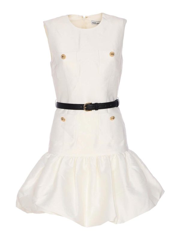 Self Portrait Robe Courte - Blanc