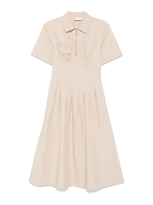 Tory Burch Robe Au Genou - Beige