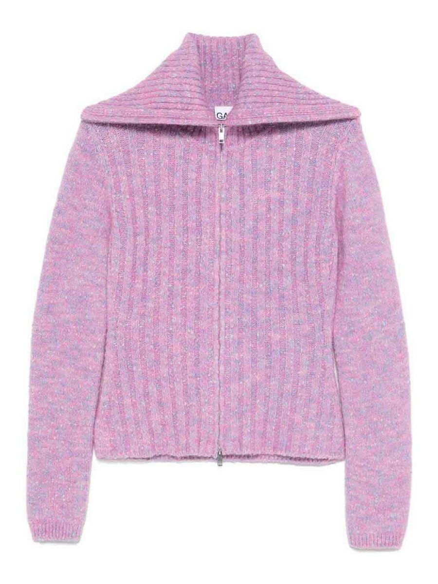 Ganni Pull Col Roulé - Rose