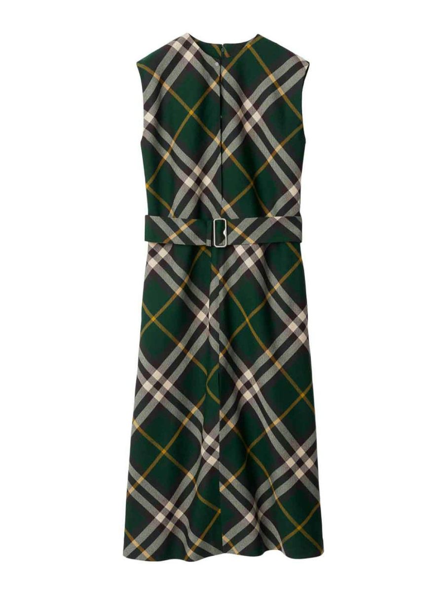Burberry Robe Au Genou - Vert