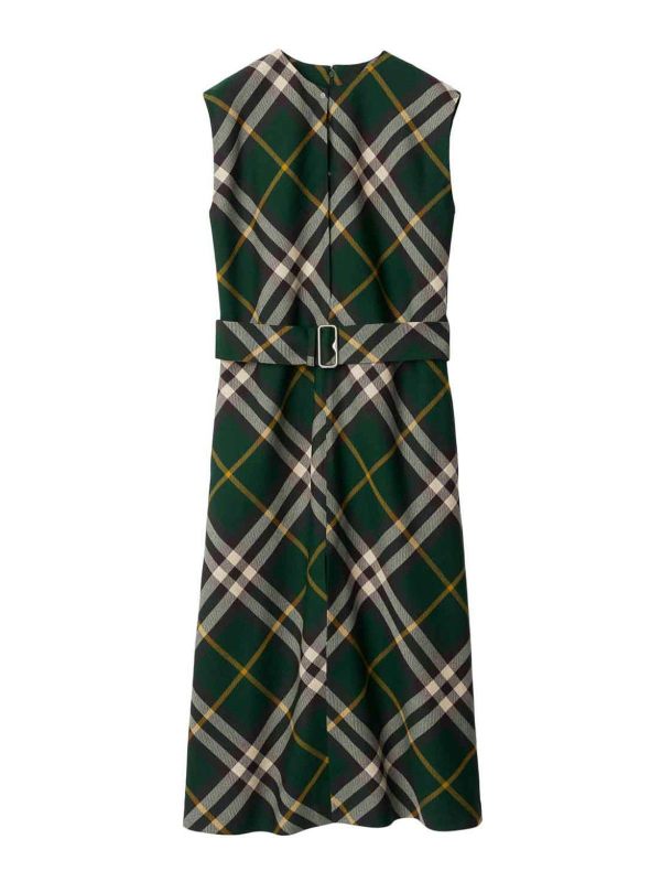 Burberry Robe Au Genou - Vert
