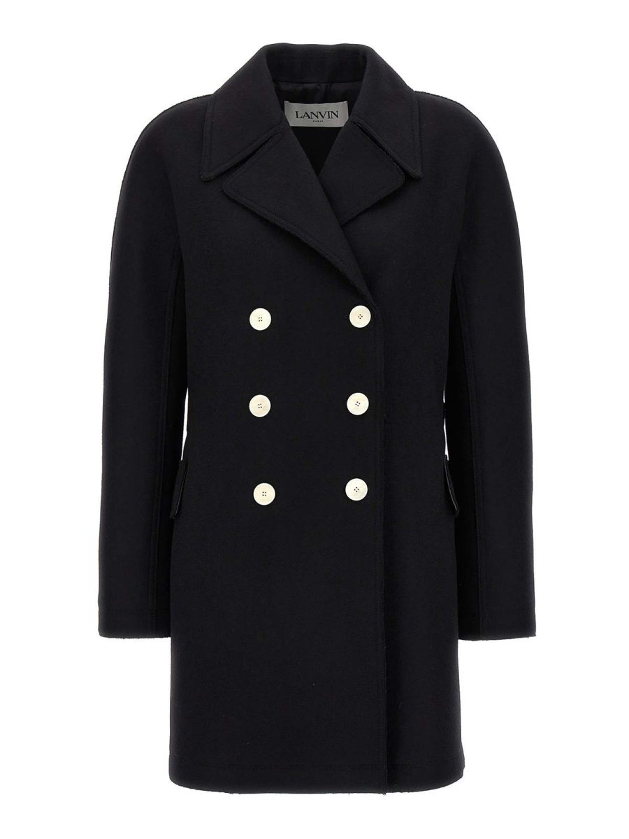 Lanvin Manteau Court - Noir