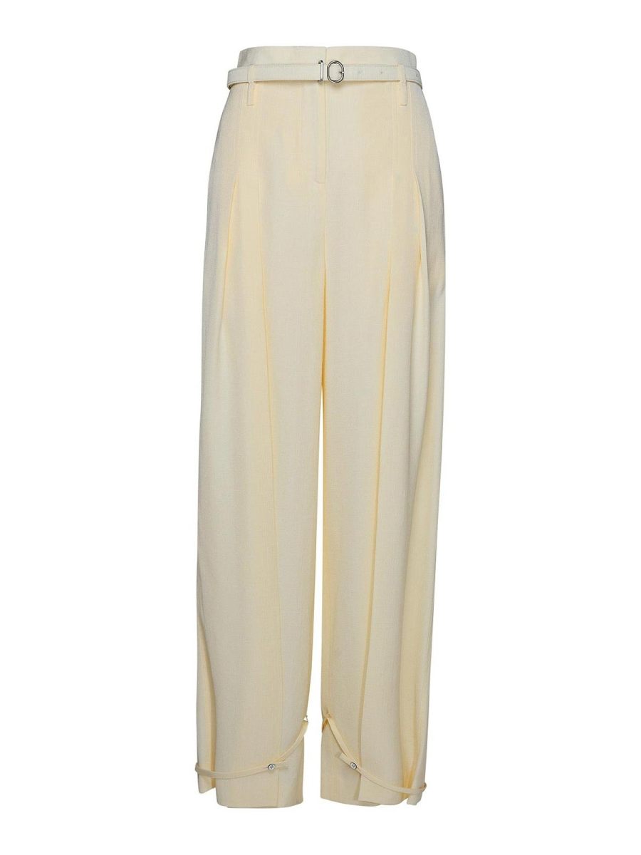 Jil Sander Pantalons Décontractés - Crème