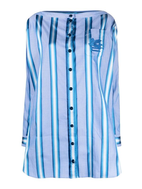 Etro Robe Courte - Bleu Clair