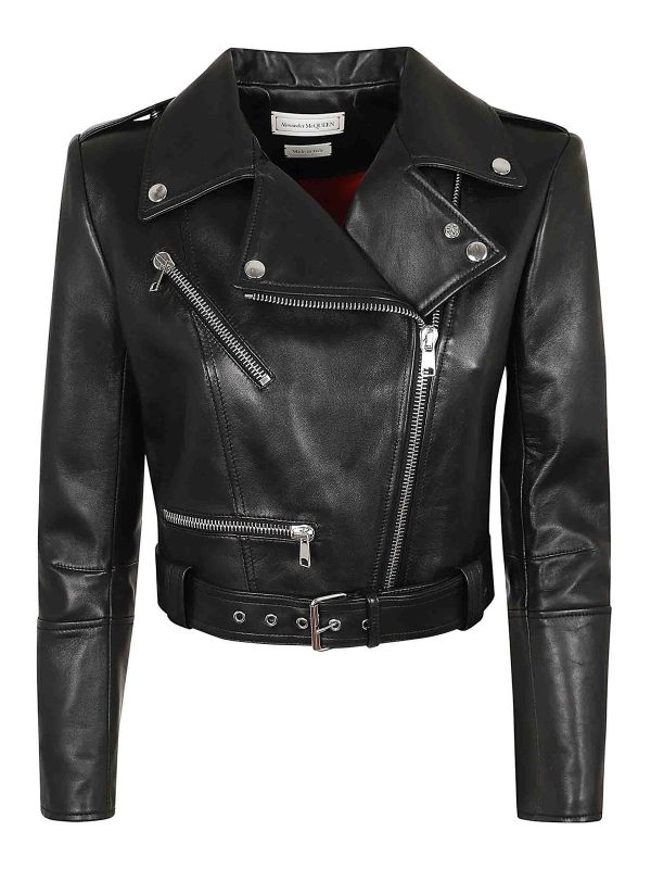 Alexander Mcqueen Blouson En Cuir - Noir