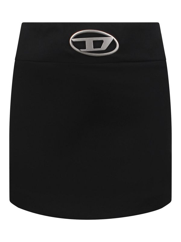 Diesel Jupe Midi - Noir