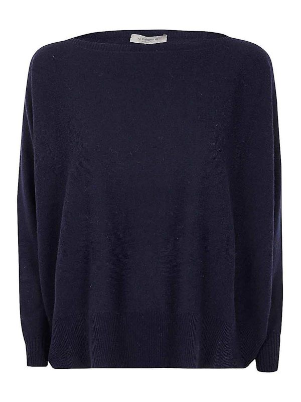 D. Exterior Pull Col Rond - Bleu