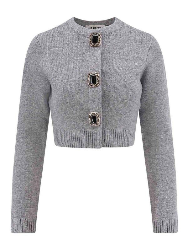Self Portrait Cardigan - Gris