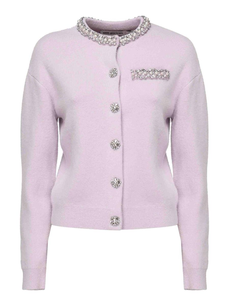 Self Portrait Cardigan - Violet