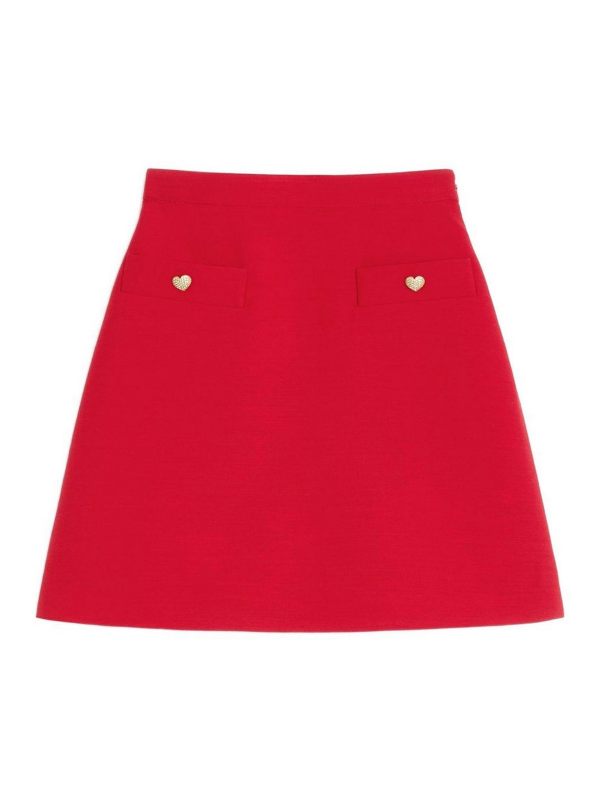 Valentino Jupe Midi - Rouge