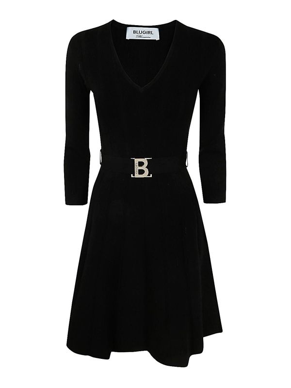Blugirl Robe Au Genou - Noir