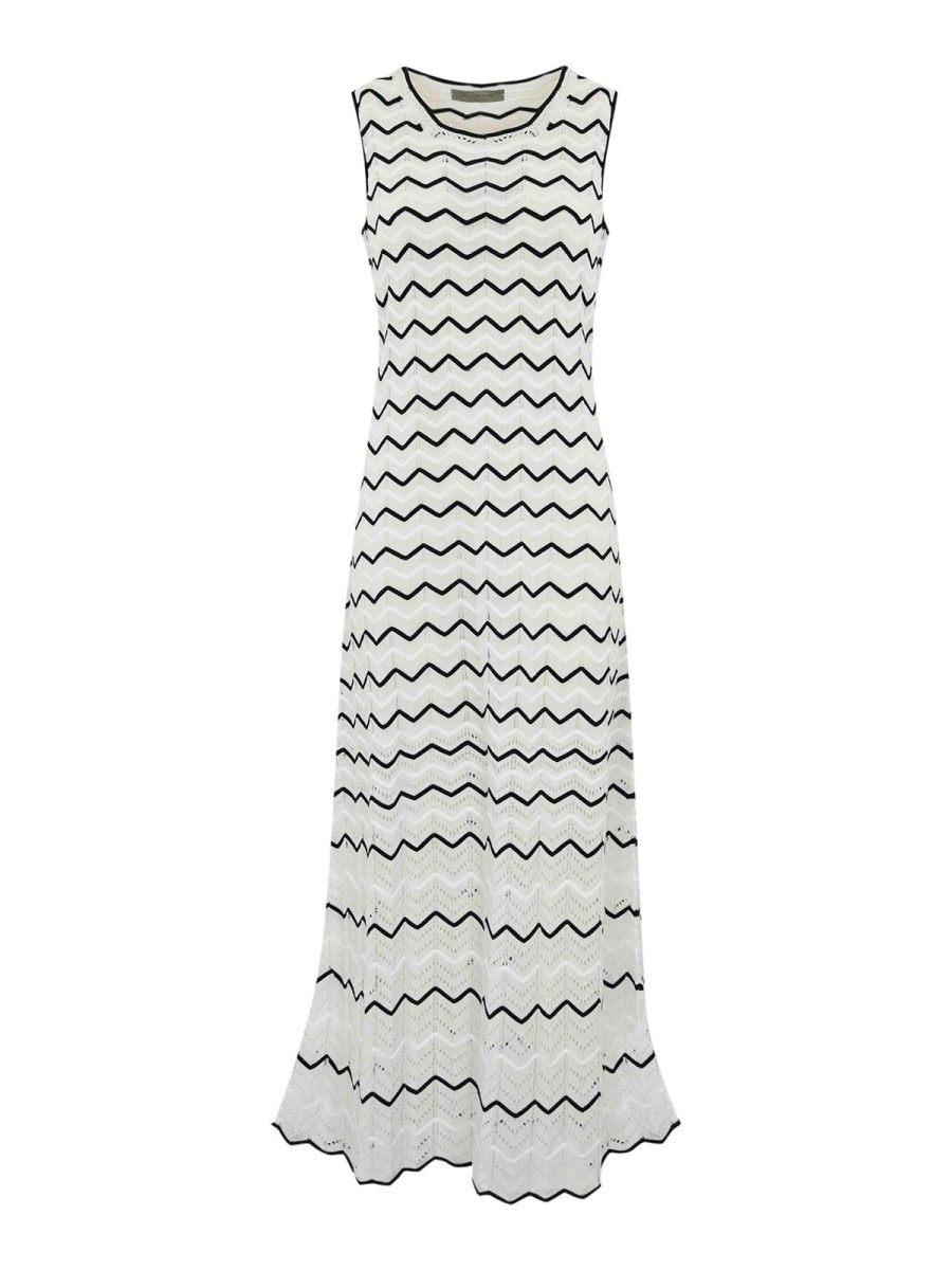 D. Exterior Robe Au Genou - Blanc