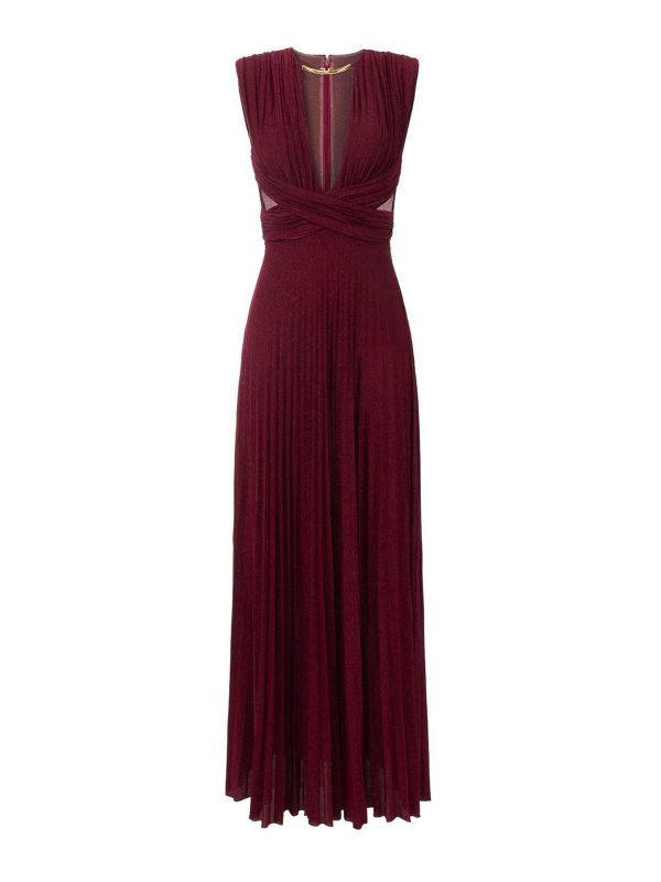 Elisabetta Franchi Robe Au Genou - Rouge