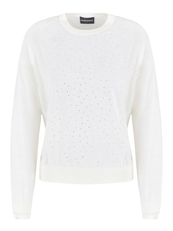 Emporio Armani Pull Col Rond - Blanc