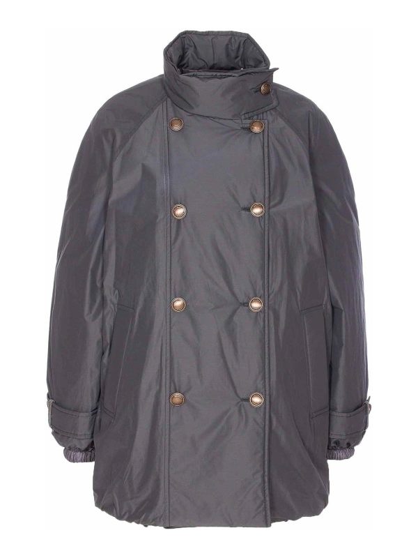 Brunello Cucinelli Blouson Rembourré - Gris