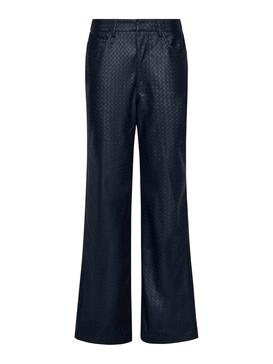 Rotate Birger Christensen Pantalons En Cuir - Bleu