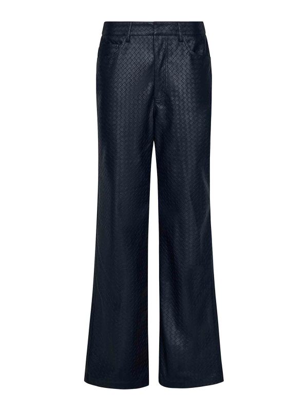 Rotate Birger Christensen Pantalons En Cuir - Bleu