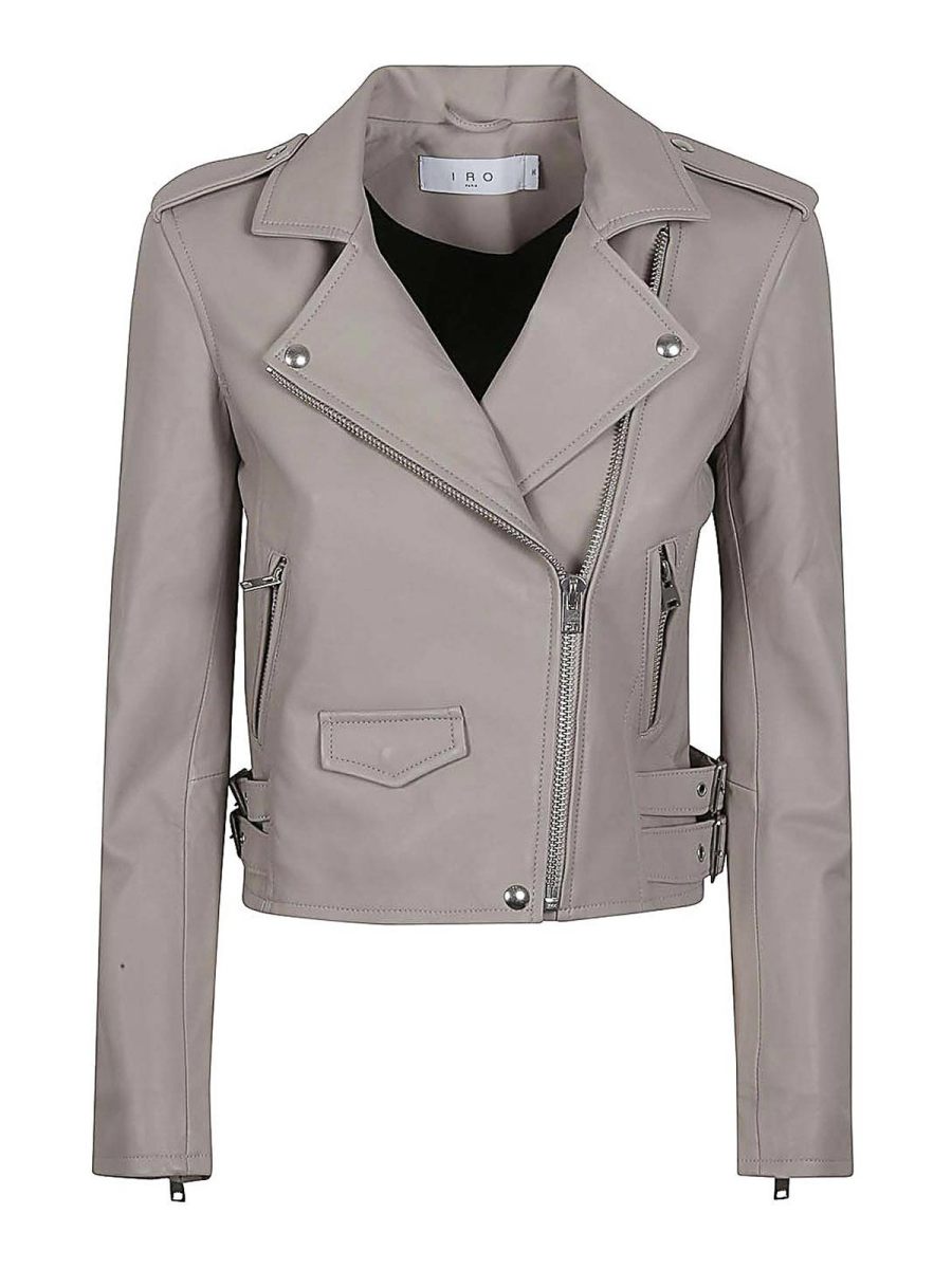 Iro Blouson En Cuir - Gris