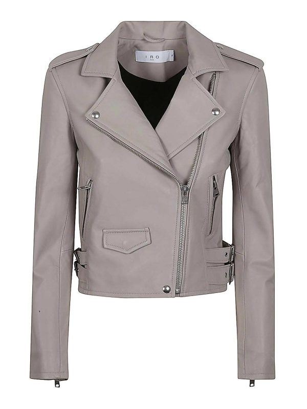 Iro Blouson En Cuir - Gris