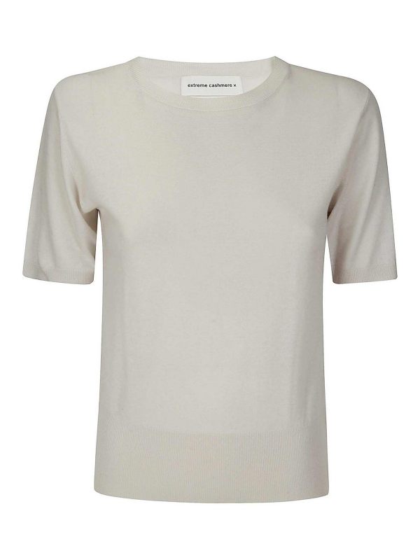 Extreme Cashmere Pull Col Bateau - Blanc