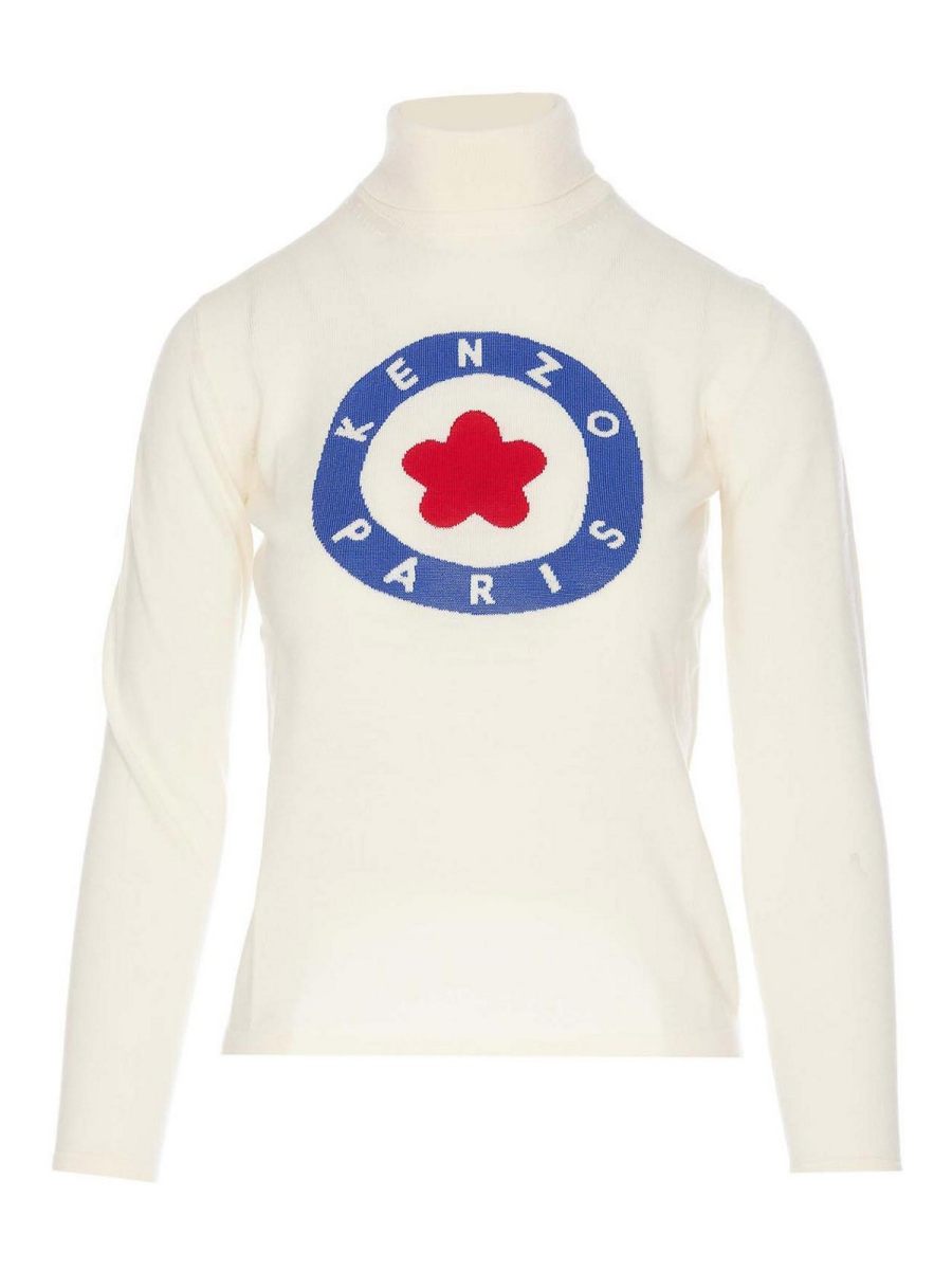 Kenzo Pull Col Rond - Blanc