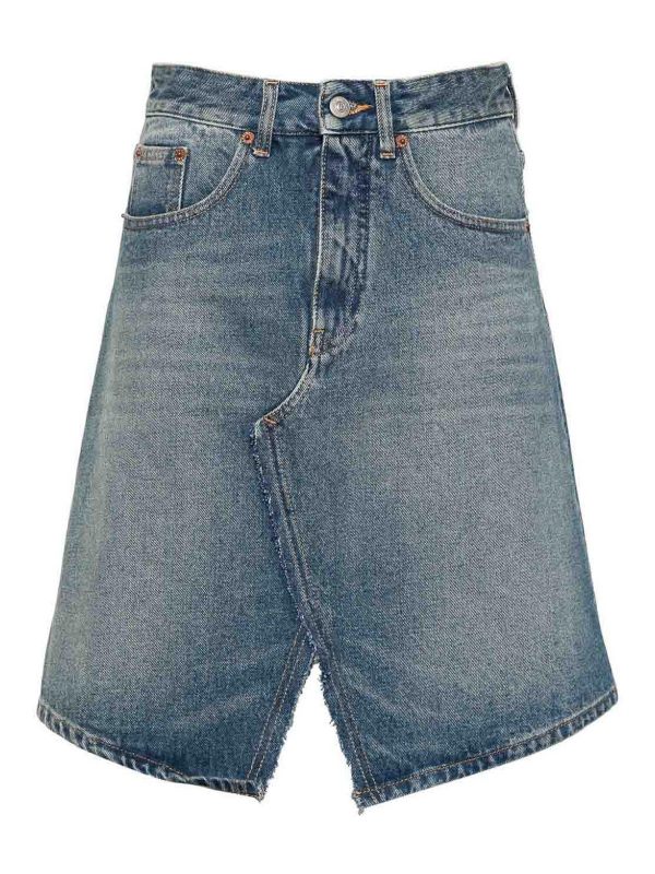 MM6 Maison Margiela Jupe Midi - Bleu