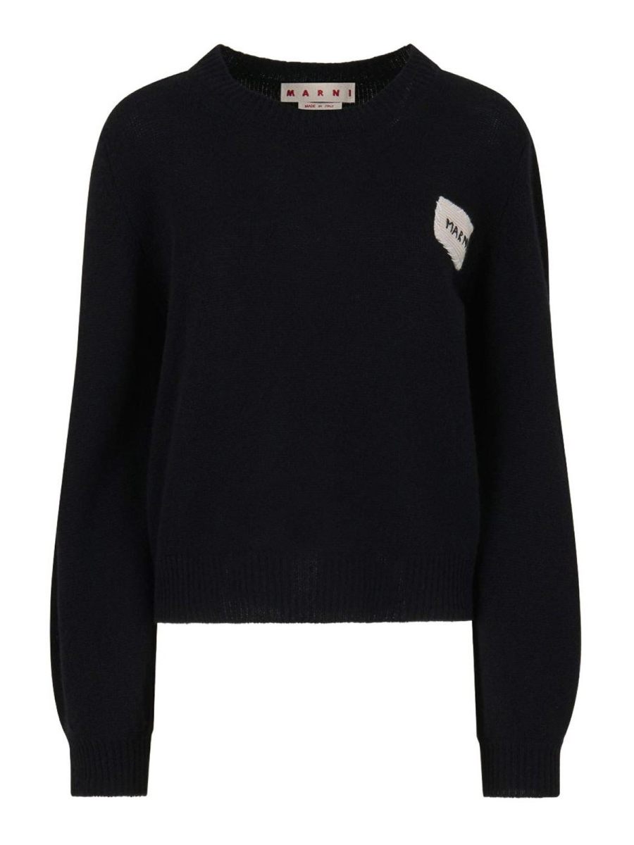 Marni Pull Col Rond - Noir