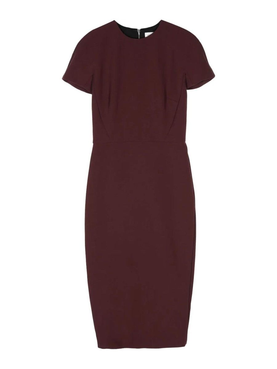 Victoria Beckham Robe Au Genou - Noir