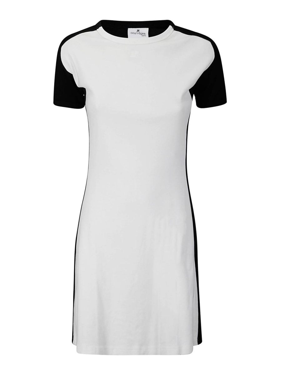 Courreges Robe Courte - Blanc