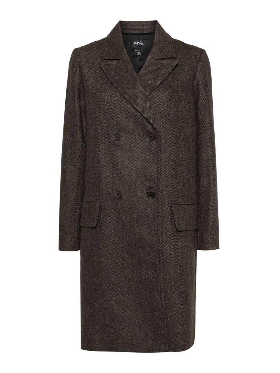 A. P.C. Manteau Court - Marron