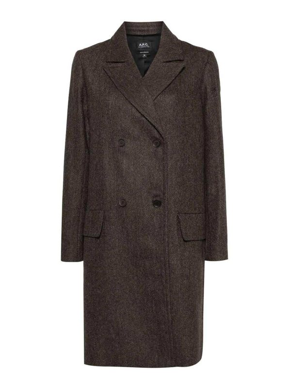 A. P.C. Manteau Court - Marron
