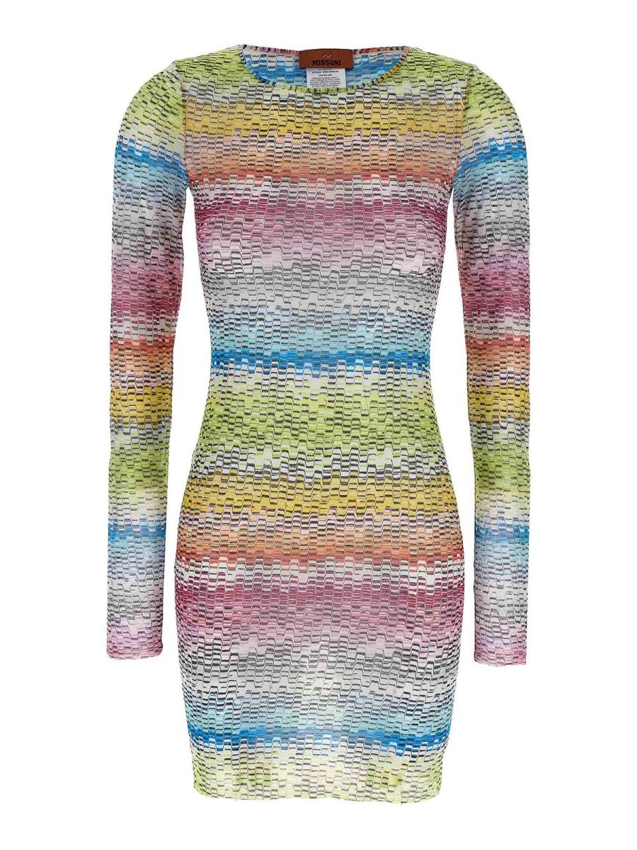 Missoni Robe Au Genou - Multicolore
