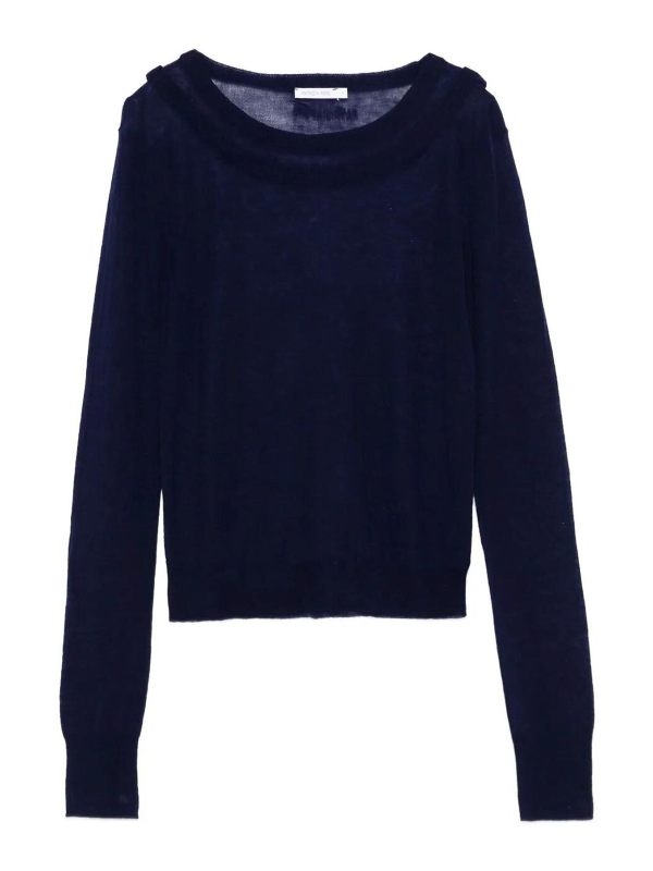Patrizia Pepe Pull Col Rond - Bleu