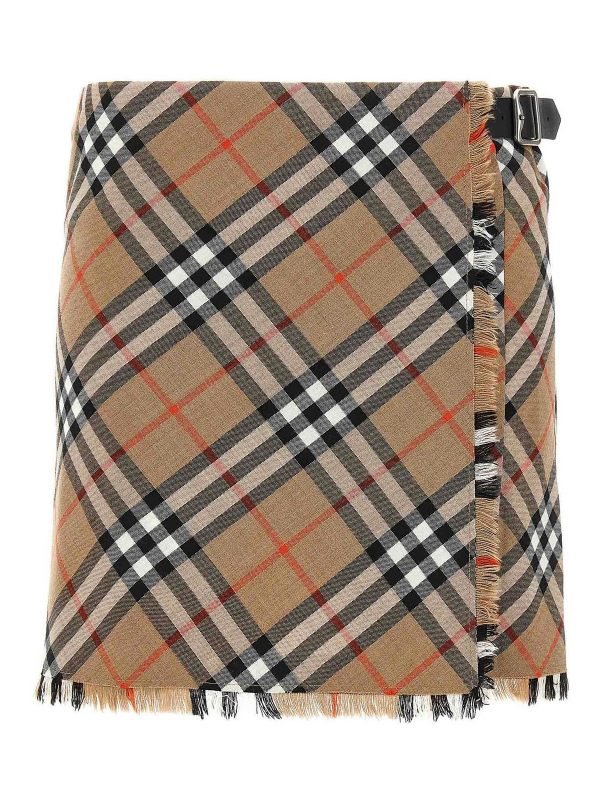 Burberry Jupe Midi - Multicolore