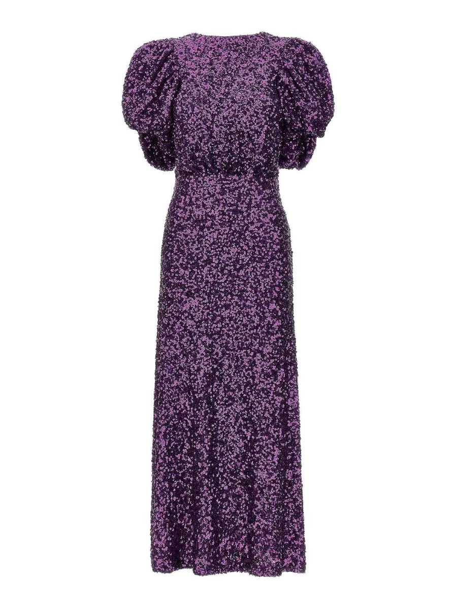 Rotate Birger Christensen Robe Au Genou - Violet