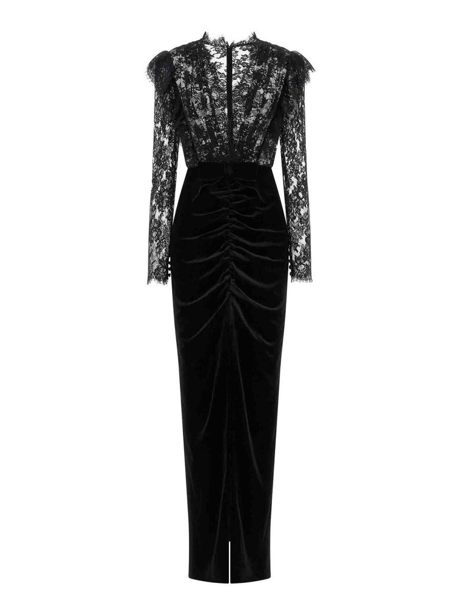 Alessandra Rich Robe Au Genou - Noir