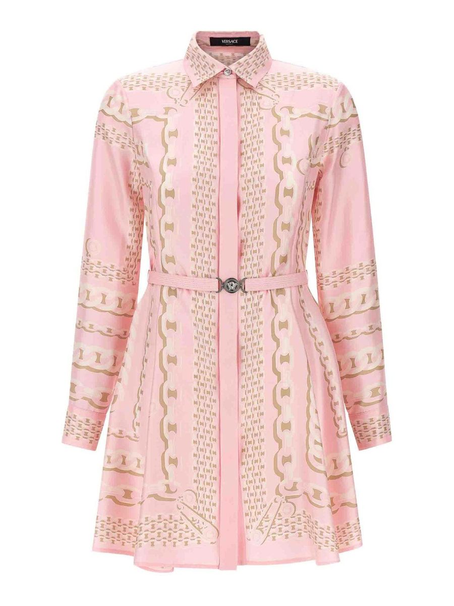 Versace Robe Au Genou - Blanc