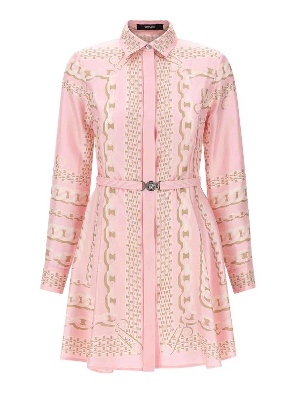 Versace Robe Au Genou - Blanc